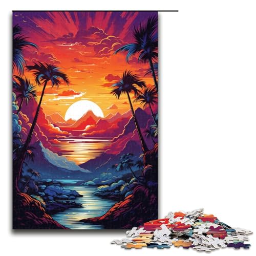 1000 teiliges Puzzle farbenfrohe psychedelische Schönheitslandschaft Holzpuzzle Lernspiele Heimdekoration 75 x 50 cm 1000 teiliges Puzzle farbenfrohe psychedelische Schönheitslandschaft Holzpuzzle Lernspiele Heimdekoration 75 x 50 cm von zouxangzz