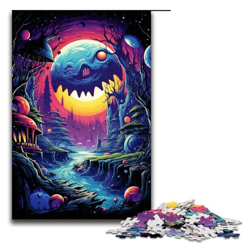 1000 teiliges Puzzle farbenfrohe psychedelische Weihnachtsnacht Puzzle für Erwachsene und Kinder Holzpuzzle pädagogisches Spielzeug zum Stressabbau 75 x 50 cm 1000 teiliges Puzzle farbenfrohe psychedelische Weihnachtsnacht Puzzle für Erwachsene und Kinder Holzpuzzle pädagogisches Spielzeug zum Stressabbau 75 x 50 cm von zouxangzz