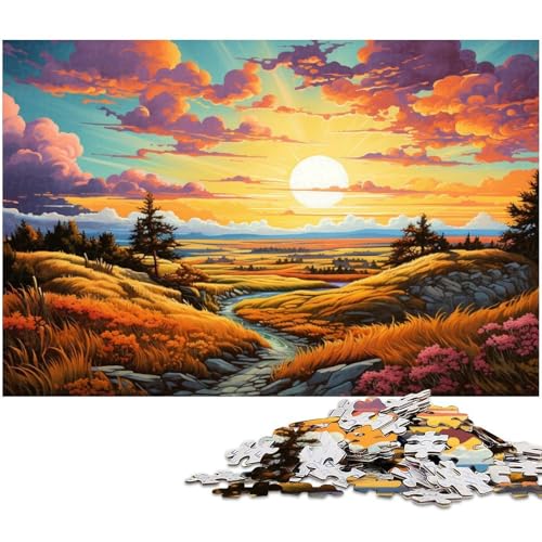 1000 teiliges Puzzle farbenfrohe schöne Landschaft Puzzle für Erwachsene Holzpuzzle tolle Geschenke zu Weihnachten 1000 Teile (75 x 50 cm) von zouxangzz