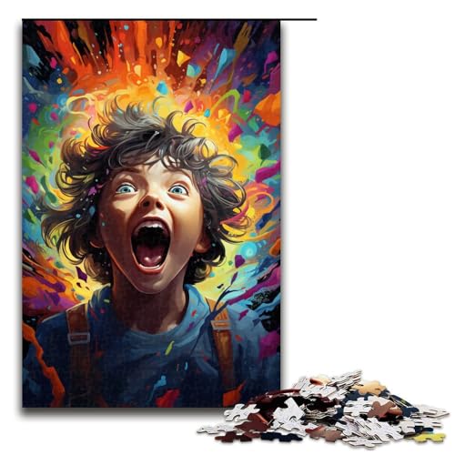 1000 teiliges Puzzle farbenfrohes Fantasie Puzzle für kleine Jungen für Erwachsene Holzpuzzle Familienspiele 75 x 50 cm von zouxangzz