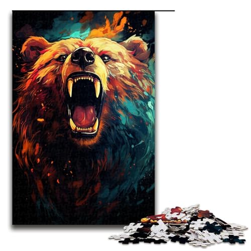 1000 teiliges Puzzle farbenfrohes Fantasy Bären Krieger Puzzle für Erwachsene Holzpuzzle anspruchsvolles Spiel 75 x 50 cm 1000 teiliges Puzzle farbenfrohes Fantasy Bären Krieger Puzzle für Erwachsene Holzpuzzle anspruchsvolles Spiel 75 x 50 cm von zouxangzz
