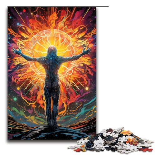 1000 teiliges Puzzle farbenfrohes Fantasy Kunst Puzzle für Erwachsene Holzpuzzle anspruchsvolles Spiel 75 x 50 cm von zouxangzz
