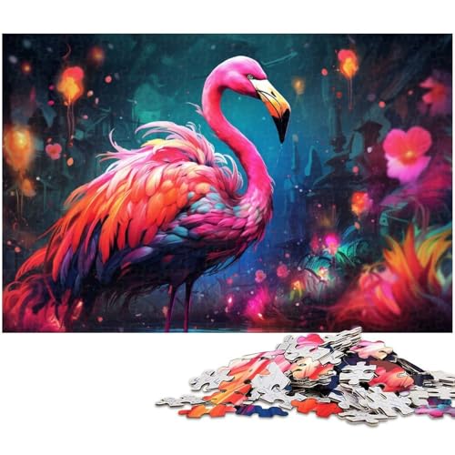 1000 teiliges Puzzle farbenfrohes Flamingo Puzzle für Erwachsene Holzpuzzle tolle Geschenke zu Weihnachten 1000 Teile (75 x 50 cm) von zouxangzz