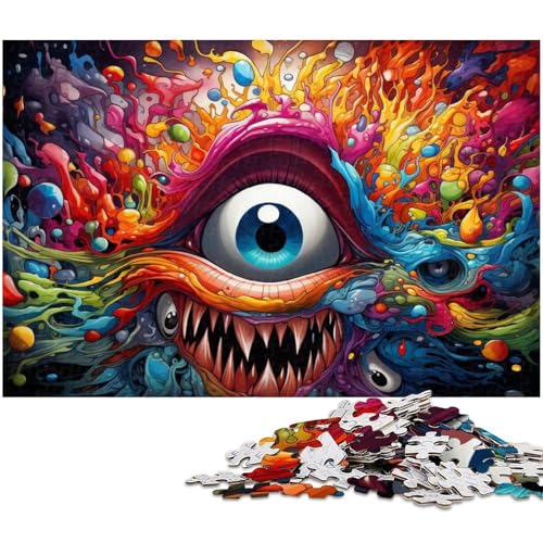 1000 teiliges Puzzle farbenfrohes Kunstpuzzle für Erwachsene Papierpuzzle anspruchsvolles Spiel 1000 Teile (38 x 26 cm) von zouxangzz
