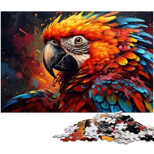 1000 teiliges Puzzle farbenfrohes Papageien Puzzle für Kinder Papierpuzzle Lernspiele für Erwachsene 1000 Teile (38 x 26 cm) von zouxangzz
