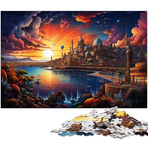 1000 teiliges Puzzle farbenfrohes Teneriffa Puzzle für Erwachsene Holzpuzzle für Sommerliebhaber 1000 Teile (75 x 50 cm) von zouxangzz