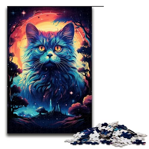 1000 teiliges Puzzle farbenfrohes exotisches Katzen Puzzle für Erwachsene Holzpuzzle anspruchsvolles Spiel 75 x 50 cm 1000 teiliges Puzzle farbenfrohes exotisches Katzen Puzzle für Erwachsene Holzpuzzle anspruchsvolles Spiel 75 x 50 cm von zouxangzz