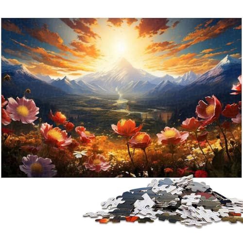 1000 teiliges Puzzle farbenfrohes künstlerisches Landschaftspuzzle für Erwachsene Papierpuzzle anspruchsvolles Spiel 1000 Teile (38 x 26 cm) von zouxangzz