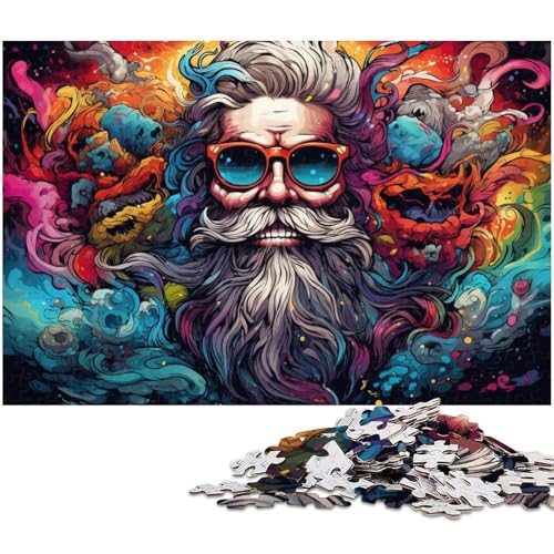 1000 teiliges Puzzle farbenfrohes modisches Puzzle für alte Männer für Kinder Papierpuzzle Lernspiele für Erwachsene 1000 Teile (38 x 26 cm) von zouxangzz