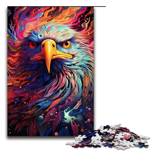 1000 teiliges Puzzle farbenfrohes psychedelisches Adler Puzzle Holzpuzzle Lernspiele Heimdekoration 75 x 50 cm 1000 teiliges Puzzle farbenfrohes psychedelisches Adler Puzzle Holzpuzzle Lernspiele Heimdekoration 75 x 50 cm von zouxangzz