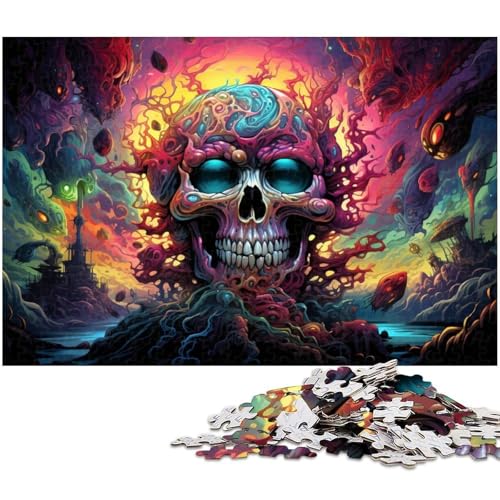1000 teiliges Puzzle farbenfrohes psychedelisches Kunstpuzzle für Erwachsene Papierpuzzle anspruchsvolles Spiel 1000 Teile (38 x 26 cm) von zouxangzz