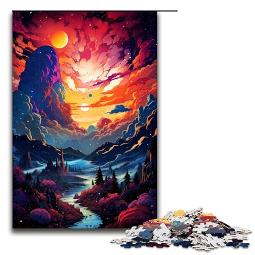 1000 teiliges Puzzle farbenfrohes psychedelisches Traumland Puzzle Holzpuzzle Lernspiele Heimdekoration 75 x 50 cm 1000 teiliges Puzzle farbenfrohes psychedelisches Traumland Puzzle Holzpuzzle Lernspiele Heimdekoration 75 x 50 cm von zouxangzz