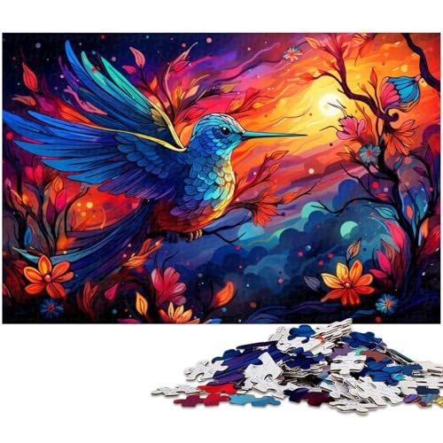 1000 teiliges Puzzle farbenfrohes schönes Vogelpuzzle für Erwachsene Holzpuzzle anspruchsvolles Spiel 1000 Teile (75 x 50 cm) von zouxangzz