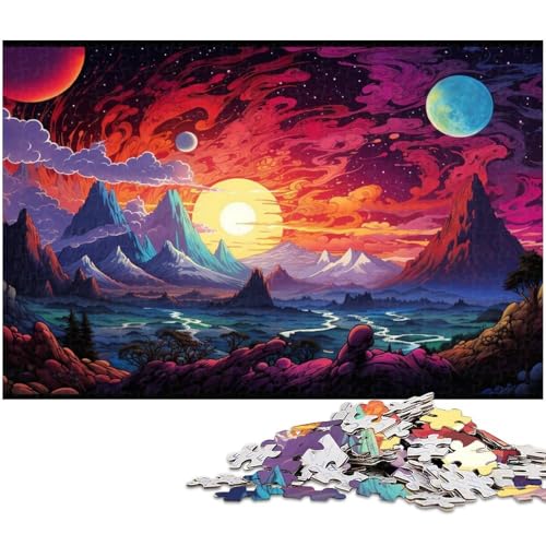 1000 teiliges Puzzle farbenfrohes und Bezauberndes Landschaftspuzzle für Erwachsene Papierpuzzle anspruchsvolles Spiel 1000 Teile (38 x 26 cm) von zouxangzz
