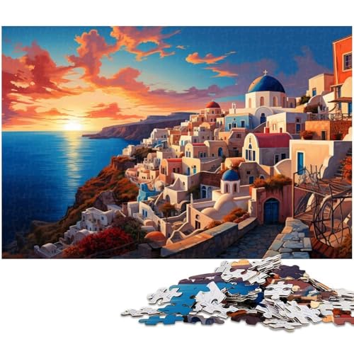 1000 teiliges Puzzle farbenfrohes wunderschönes Landschaftspuzzle für Kinder Holzpuzzle Lernspiele für Erwachsene 1000 Teile (75 x 50 cm) von zouxangzz