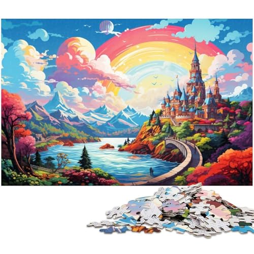 1000 teiliges Puzzle farbenfrohes wunderschönes Landschaftspuzzle für Kinder Holzpuzzle Lernspiele für Erwachsene 1000 Teile (75 x 50 cm) von zouxangzz