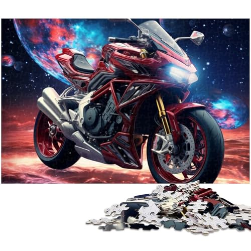 1000 teiliges Puzzle für Erwachsene „Galaxien Motorräder für Puzzlespiele EIN Kunstwerk für Jugendliche ab 14 Jahren (Größe 75 x 50 cm) von zouxangzz