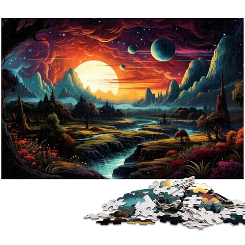 1000 teiliges Puzzle für Erwachsene „Schöne Welt auf dem Planeten Spielzeug Denkspiel anspruchsvolles Puzzlespiel und Familienspiel 1000 Teile (38 x 26 cm) von zouxangzz