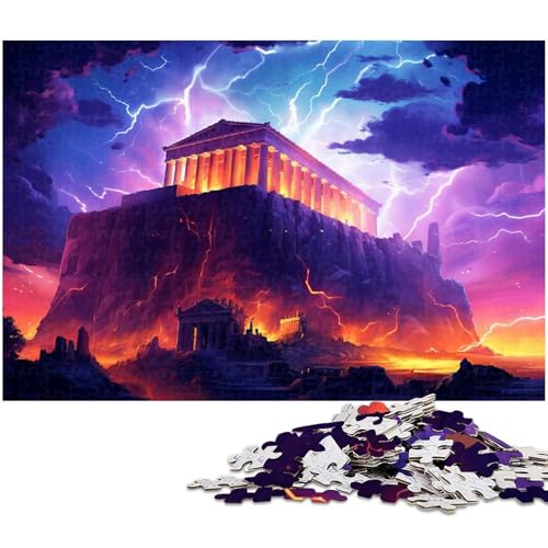 1000 teiliges Puzzle für Erwachsene Akropolis Puzzle Lernspiel Herausforderung Spielzeug Kunstwerk Geschenk 1000 Teile (75 x 50 cm) von zouxangzz