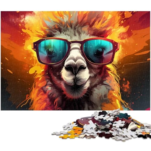 1000 teiliges Puzzle für Erwachsene Alpaka EIN Kunstwerk für Teenager ab 14 Jahren 1000 Teile (75 x 50 cm) von zouxangzz