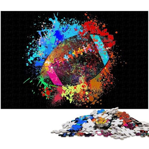 1000 teiliges Puzzle für Erwachsene American Football Splash Toy Denkspiel anspruchsvolles Puzzlespiel und Familienspiel (Größe 75 x 50 cm) von zouxangzz