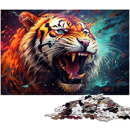 1000 teiliges Puzzle für Erwachsene Angry_Tiger Spielzeug Denkspiel anspruchsvolles Puzzlespiel und Familienspiel 1000 Teile (38 x 26 cm) von zouxangzz