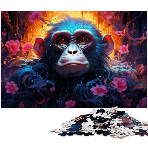 1000 teiliges Puzzle für Erwachsene Art Monkey Toy Denkspiel anspruchsvolles Puzzlespiel und Familienspiel (Größe 38 x 26 cm) von zouxangzz