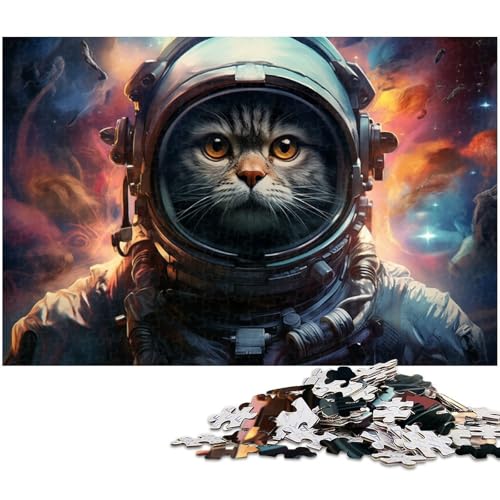 1000 teiliges Puzzle für Erwachsene Astronaut_Cat Spielzeug Denkspiel anspruchsvolles Puzzlespiel und Familienspiel 1000 Teile (75 x 50 cm) von zouxangzz