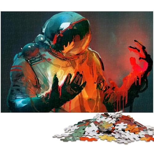 1000 teiliges Puzzle für Erwachsene Astronaut EIN Kunstwerk für Teenager ab 14 Jahren (Größe 38 x 26 cm) von zouxangzz
