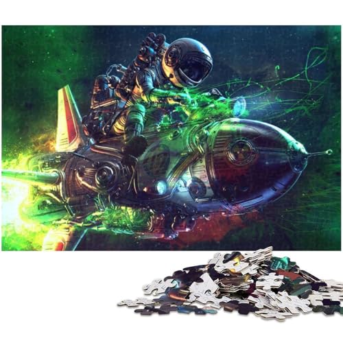 1000 teiliges Puzzle für Erwachsene Astronaut der Raketenfahrer Spielzeug Denkspiel anspruchsvolles Puzzlespiel und Familienspiel 1000 Teile (75 x 50 cm) von zouxangzz