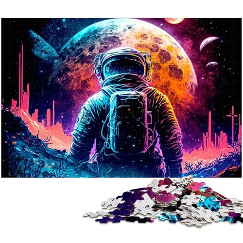 1000 teiliges Puzzle für Erwachsene Astronaut farbenfrohes Puzzle Kunstwerk für Teenager ab 14 Jahren 1000 Teile (75 x 50 cm) von zouxangzz