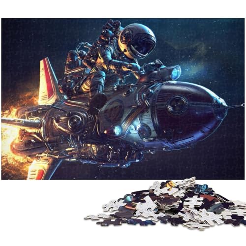 1000 teiliges Puzzle für Erwachsene Astronauten Puzzle Lernspiel Herausforderung Spielzeug Kunstwerk Geschenk (Größe 38 x 26 cm) von zouxangzz