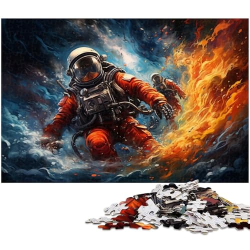 1000 teiliges Puzzle für Erwachsene Astronauten Surf Puzzle Geburtstagsgeschenk für Teenager ab 14 Jahren 1000 Teile (75 x 50 cm) von zouxangzz