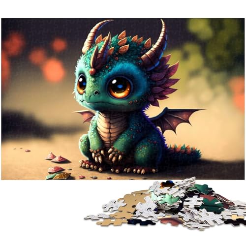 1000 teiliges Puzzle für Erwachsene Baby Drache Spielzeug Denkspiel anspruchsvolles Puzzlespiel und Familienspiel (Größe 38 x 26 cm) von zouxangzz