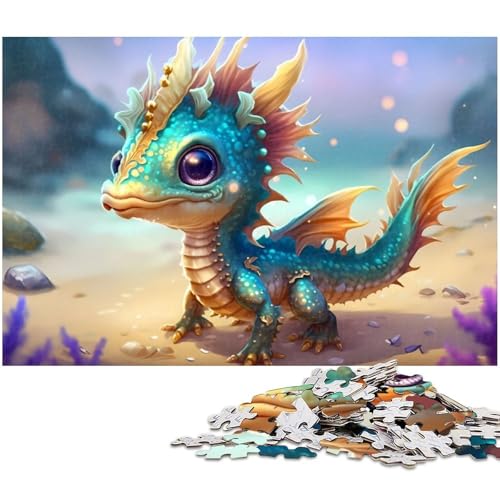 1000 teiliges Puzzle für Erwachsene Baby Stranddrachen Spielzeug Denkspiel anspruchsvolles Puzzlespiel und Familienspiel 1000 Teile (75 x 50 cm) von zouxangzz
