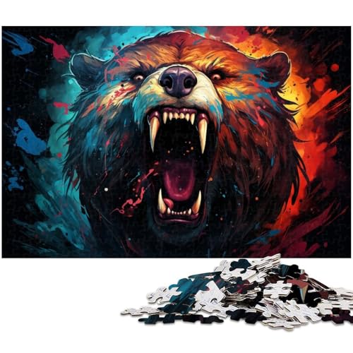 1000 teiliges Puzzle für Erwachsene Bär EIN Kunstwerk für Teenager ab 14 Jahren 1000 Teile (75 x 50 cm) von zouxangzz