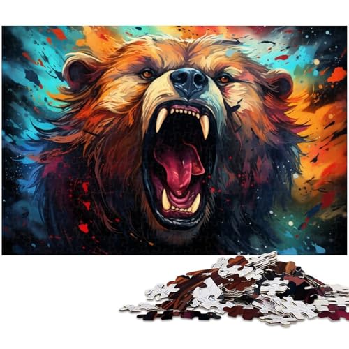 1000 teiliges Puzzle für Erwachsene Bär EIN Kunstwerk für Teenager ab 14 Jahren 1000 Teile (75 x 50 cm) von zouxangzz