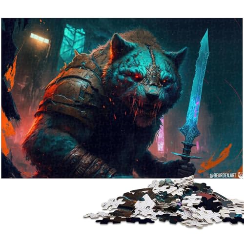1000 teiliges Puzzle für Erwachsene Bärenkrieger Spielzeug Denkspiel anspruchsvolles Puzzlespiel und Familienspiel (Größe 75 x 50 cm) von zouxangzz