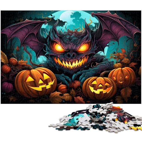 1000 teiliges Puzzle für Erwachsene Bat_Pumpkin EIN Kunstwerk für Teenager ab 14 Jahren 1000 Teile (38 x 26 cm) von zouxangzz