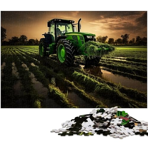 1000 teiliges Puzzle für Erwachsene Bauernhoftraktor EIN Kunstwerk für Teenager ab 14 Jahren (Größe 75 x 50 cm) von zouxangzz