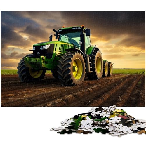 1000 teiliges Puzzle für Erwachsene Bauernhoftraktor EIN Kunstwerk für Teenager ab 14 Jahren (Größe 75 x 50 cm) von zouxangzz