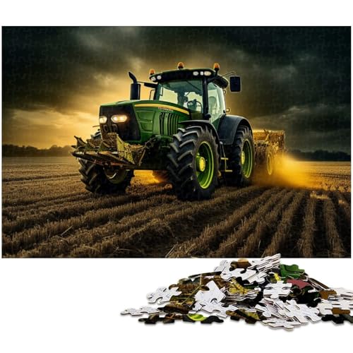 1000 teiliges Puzzle für Erwachsene Bauernhoftraktor Puzzle als Geschenk zum Stressabbau schwierige Herausforderung (Größe 75 x 50 cm) von zouxangzz