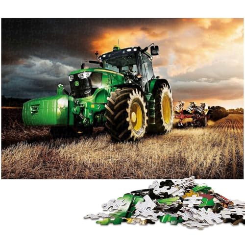1000 teiliges Puzzle für Erwachsene Bauernhoftraktor Spielzeug Denkspiel anspruchsvolles Puzzlespiel und Familienspiel (Größe 75 x 50 cm) von zouxangzz