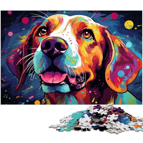 1000 teiliges Puzzle für Erwachsene Beagle Puzzle Geburtstagsgeschenk für Teenager ab 14 Jahren 1000 Teile (38 x 26 cm) von zouxangzz