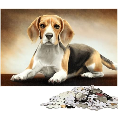 1000 teiliges Puzzle für Erwachsene Beagle Spielzeug Denkspiel anspruchsvolles Puzzlespiel und Familienspiel (Größe 38 x 26 cm) von zouxangzz