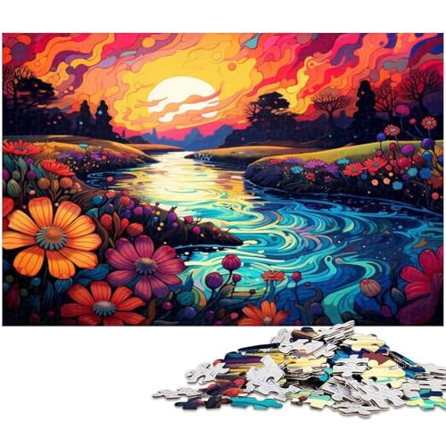 1000 teiliges Puzzle für Erwachsene Beautiful Creek Puzzles aus Papier Lernspielzeug 1000 Teile (38 x 26 cm) von zouxangzz