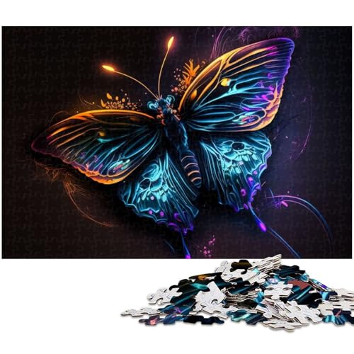 1000 teiliges Puzzle für Erwachsene Blauer Schmetterling EIN Kunstwerk für Teenager ab 14 Jahren (Größe 75 x 50 cm) von zouxangzz