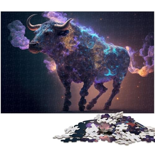 1000 teiliges Puzzle für Erwachsene Bulle EIN Kunstwerk für Teenager ab 14 Jahren (Größe 38 x 26 cm) von zouxangzz