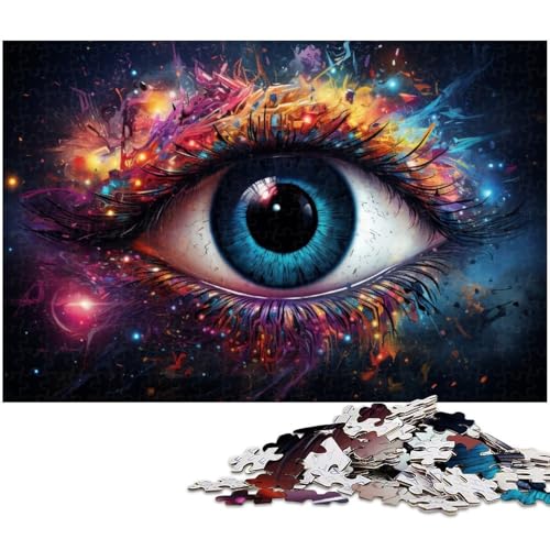 1000 teiliges Puzzle für Erwachsene Bunte Augen Spielzeug intellektuelles Spiel anspruchsvolles Puzzlespiel und Familienspiel 1000 Teile (75 x 50 cm) von zouxangzz