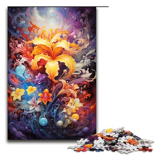 1000 teiliges Puzzle für Erwachsene Bunte Blumen Holzpuzzle Lernspiel für Erwachsene Herausforderungsspielzeug 75 x 50 cm 1000 teiliges Puzzle für Erwachsene Bunte Blumen Holzpuzzle Lernspiel für Erwachsene Herausforderungsspielzeug 75 x 50 cm von zouxangzz